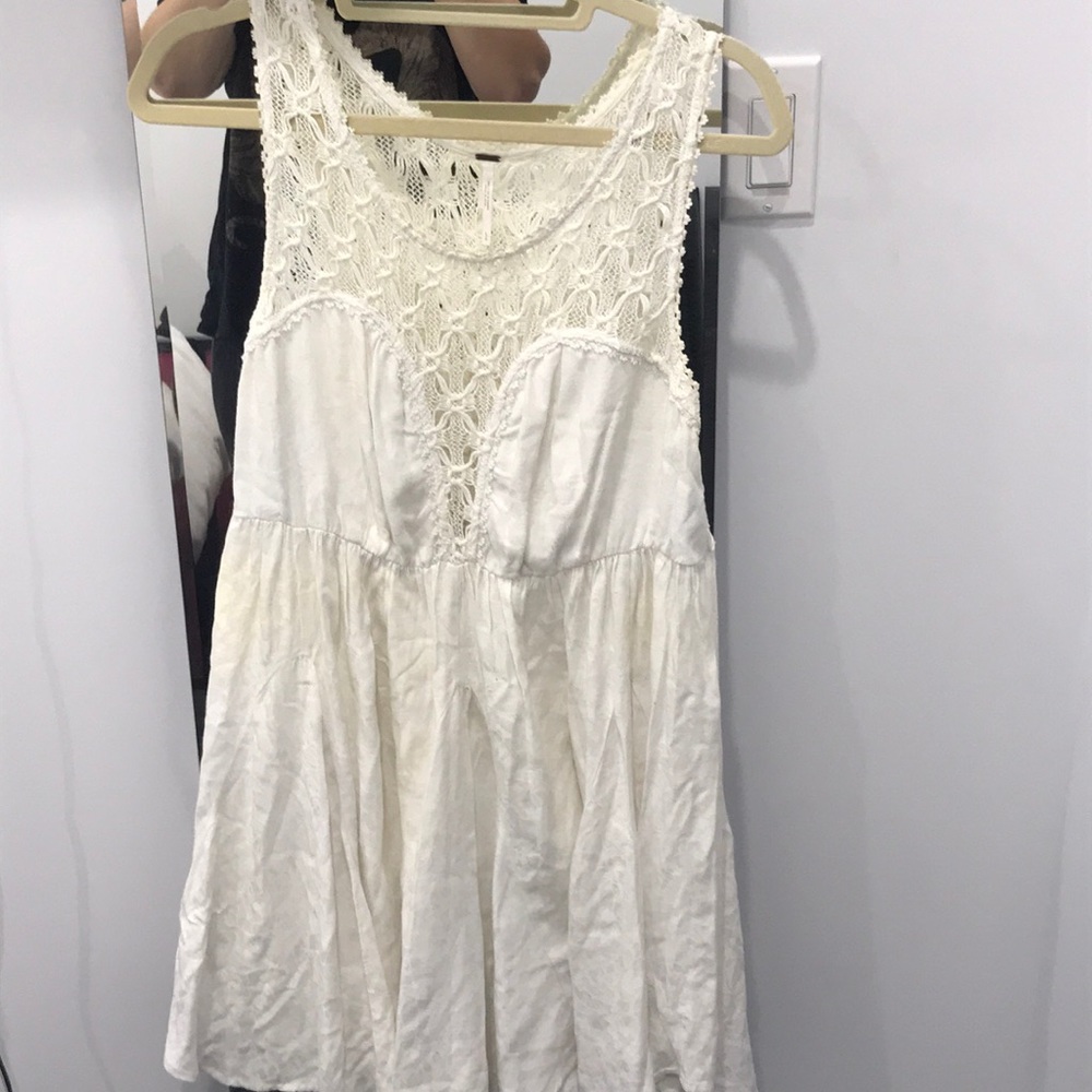 Free people white beach dress. Size L